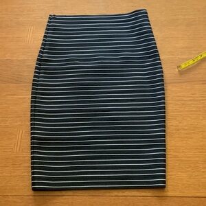 Band of Outsiders "Boy." Black & White Striped Bandage Pencil Skirt - Size 0